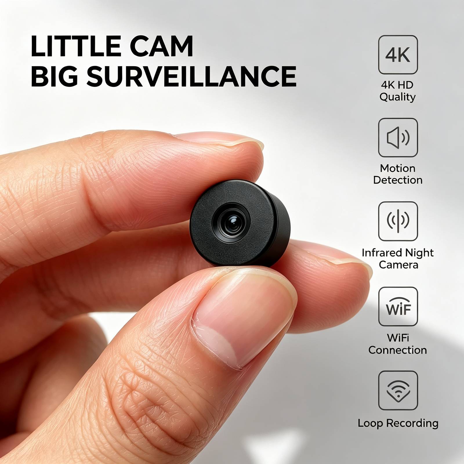 Office Technologies - Caméra de sécurité WiFi R1 Mini,