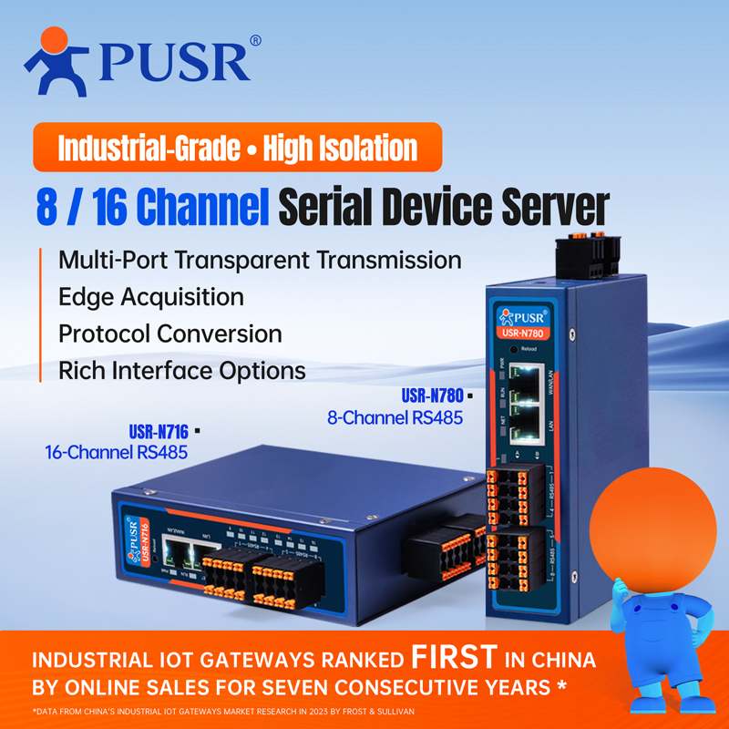 Power Over Ethernet - Convertisseur industriel PUSR RS485 vers Ethernet