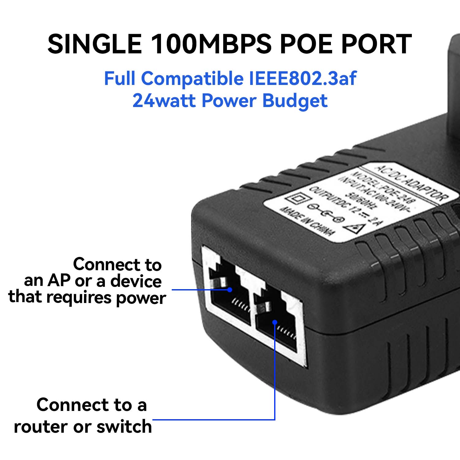 Injecteur POE 48V/12V, adaptat - Power Over Ethernet avis et prix